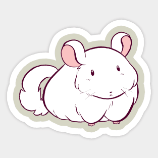 White Chinchilla Sticker